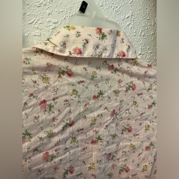 Vintage eyeshadow Y2K long sleeve floral button up top size small - Picture 8 of 10